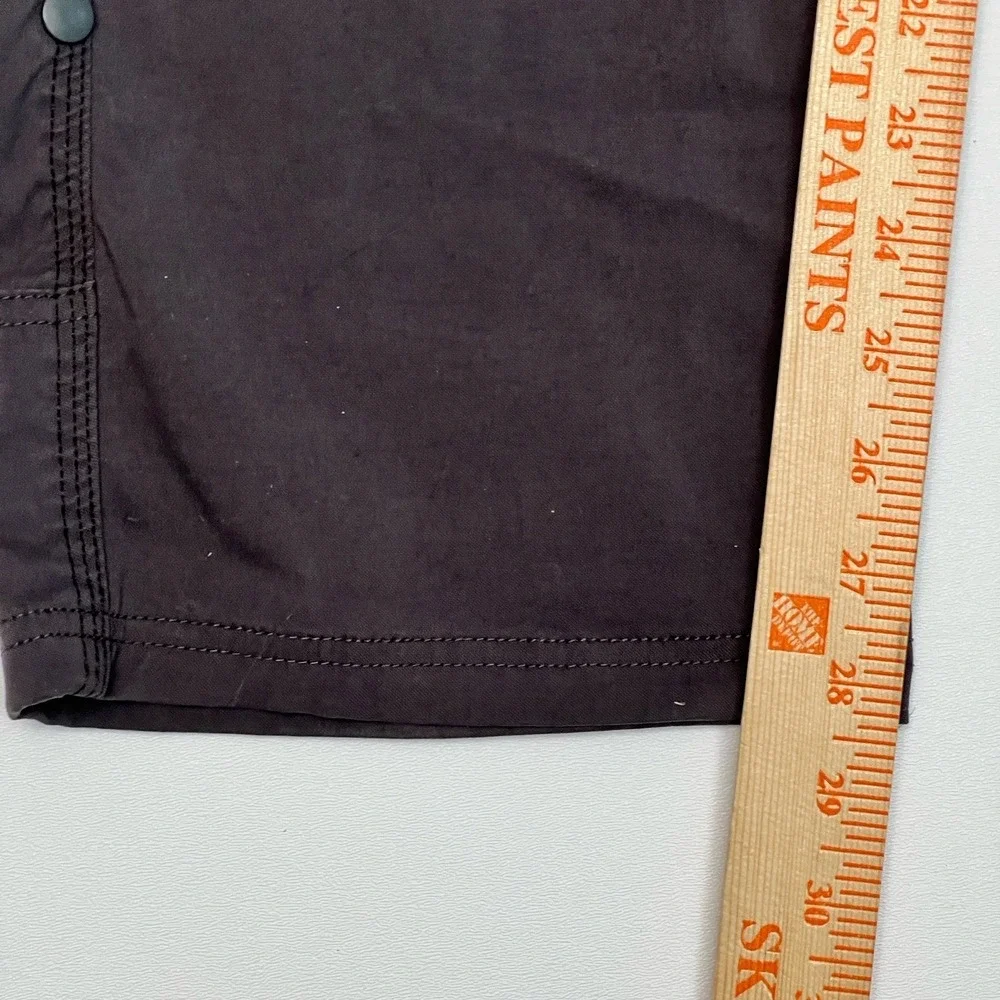 Prana Stetch Zion Straight Pant Mens 31x30 Gray Cargo Belted Hiking Outdoors